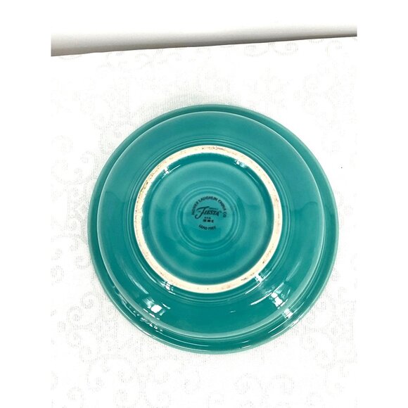 Homer Laughlin Fiesta Lead-Free Turquoise Serving Bowl 8" x 3" - Picture 4 of 6